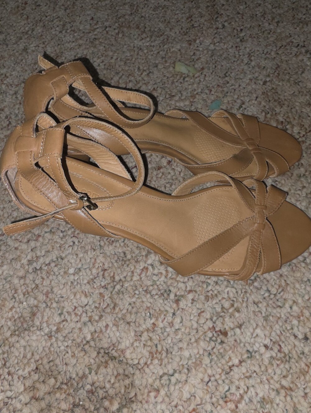 Corso Como Tan Leather Strappy Sandals - Picture 5 of 5
